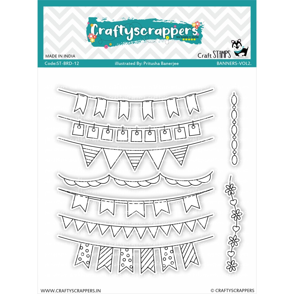 Craftyscrappers Stamps- BANNERS VOL-02